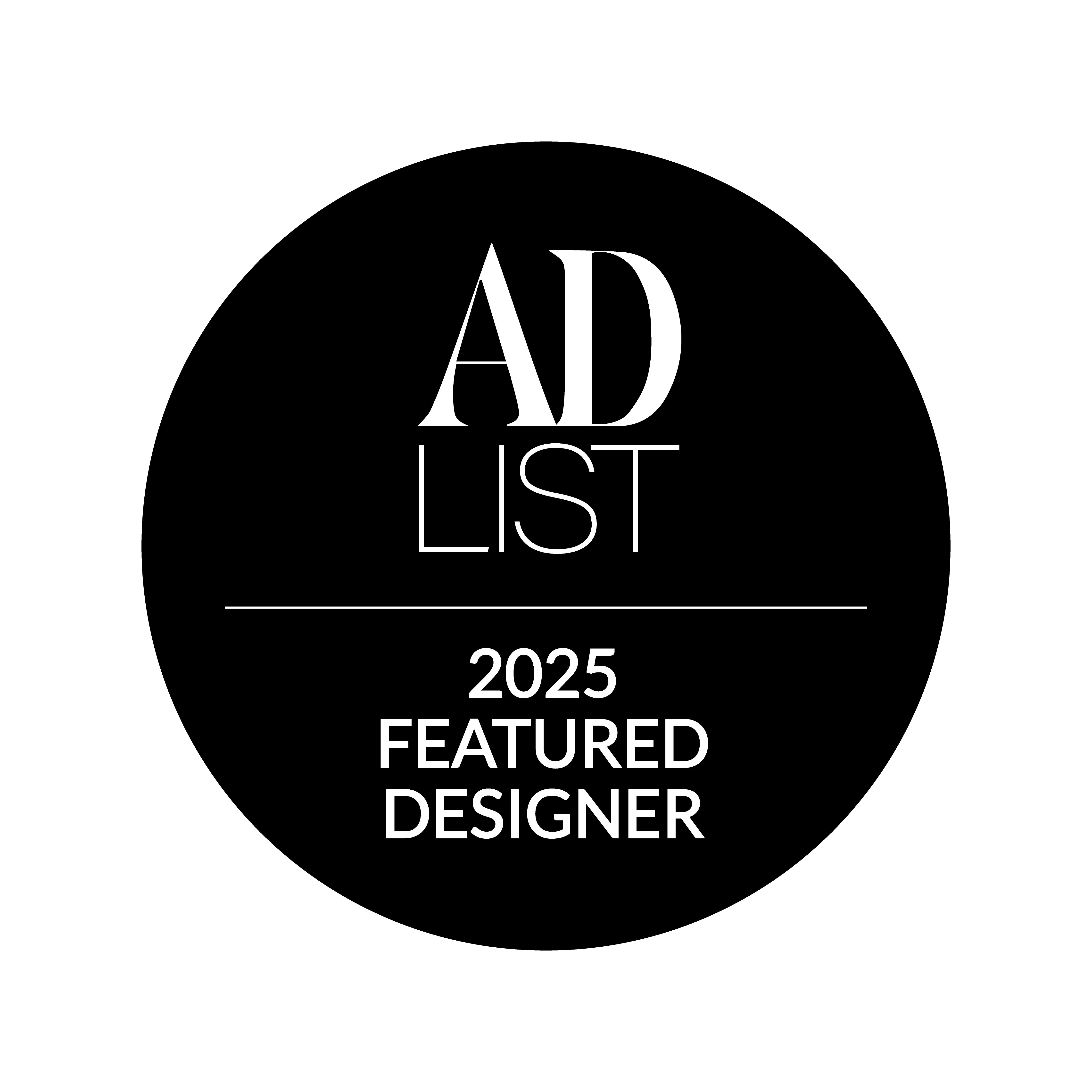 AD List 2025 Featured Designer Badge